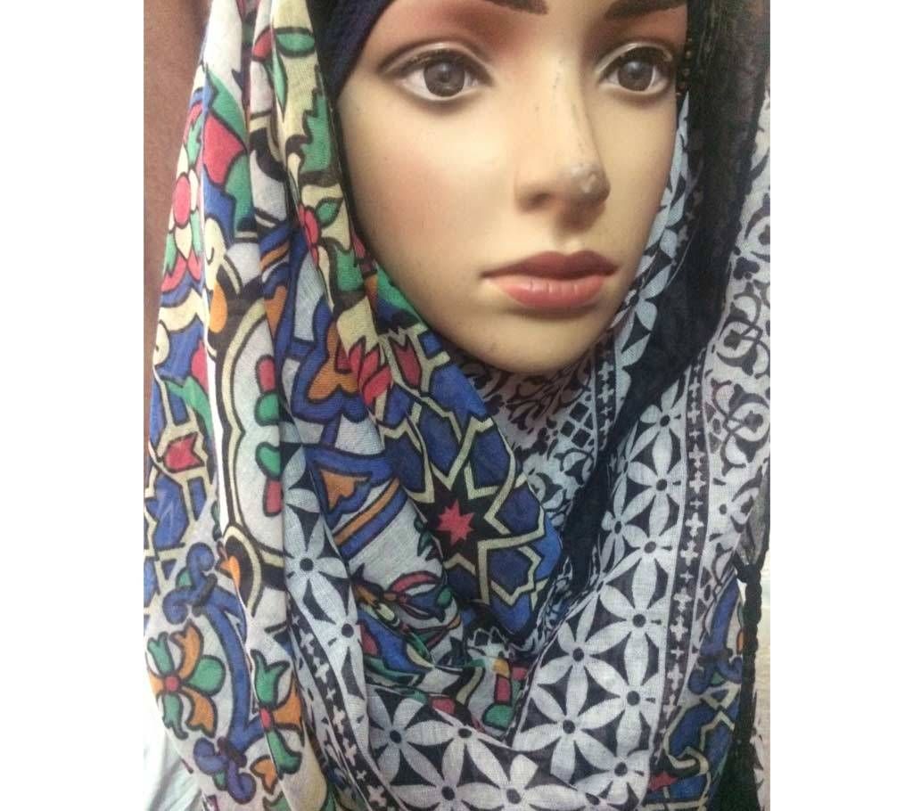 Swiss cotton maxi hijab with tussel