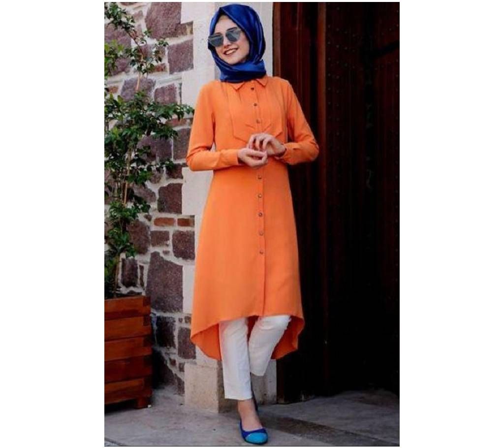 Orange  Georgette  Borka For Women
