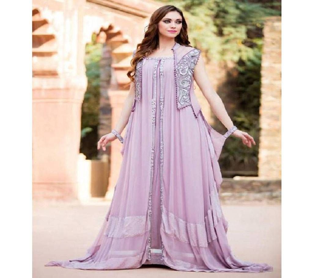 Light Violet Georgette Borka For Women