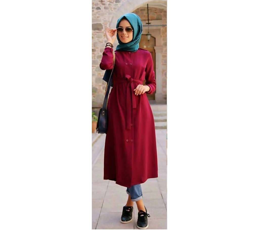 Elegant Abaya & Denim Pants 