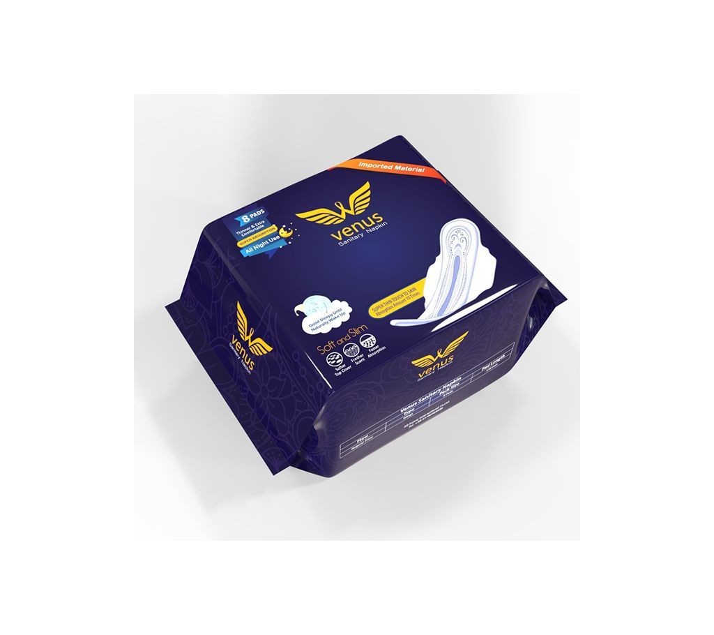Venus Sanitary Napkins (Over Size)  8 Pads
