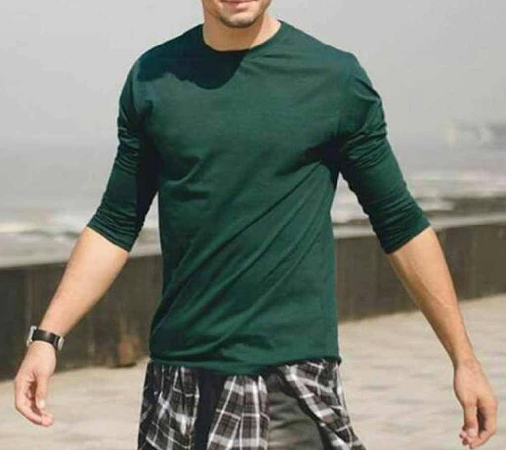 Gents Full Sleeve Green Color T- Shirt 