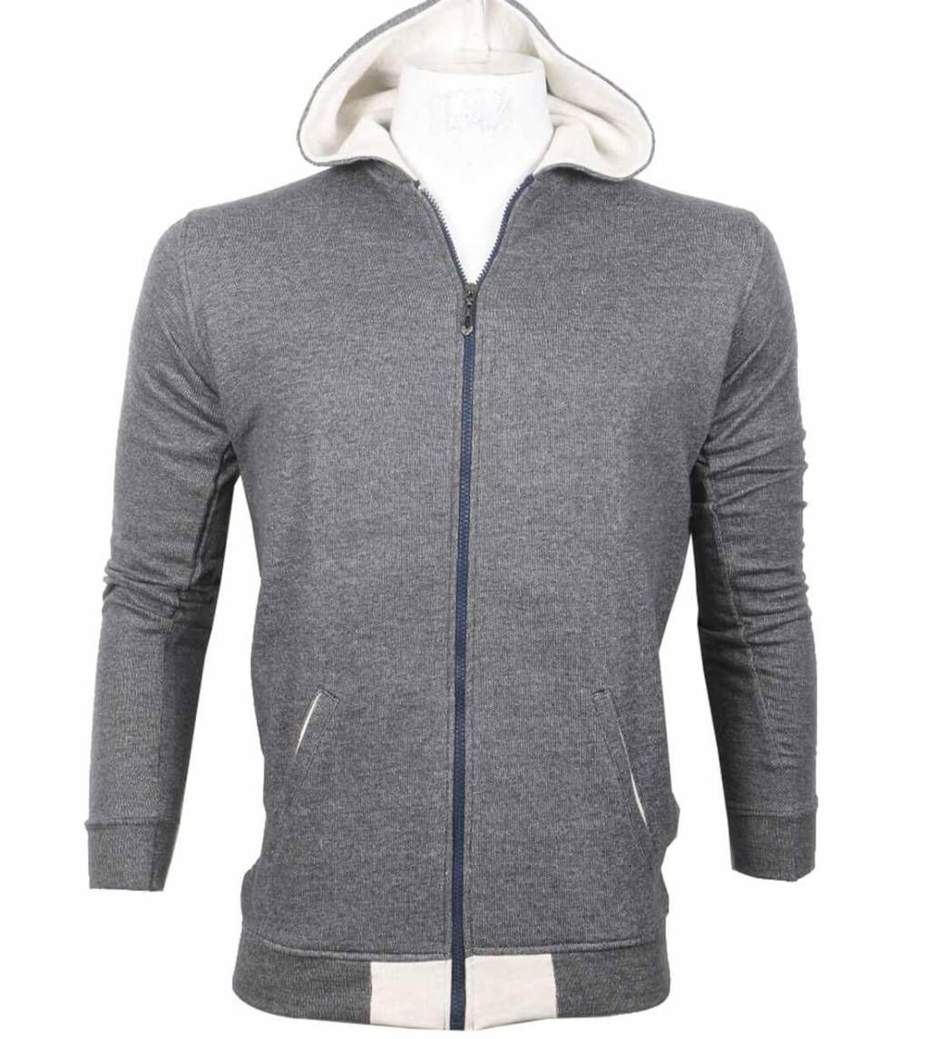 (JACK&JONES)DEEP ASH FULL SLEEVE HOODIE