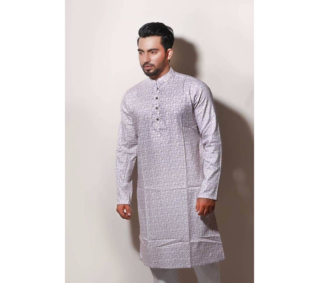 Semi-long Gents Cotton Panjabi 886