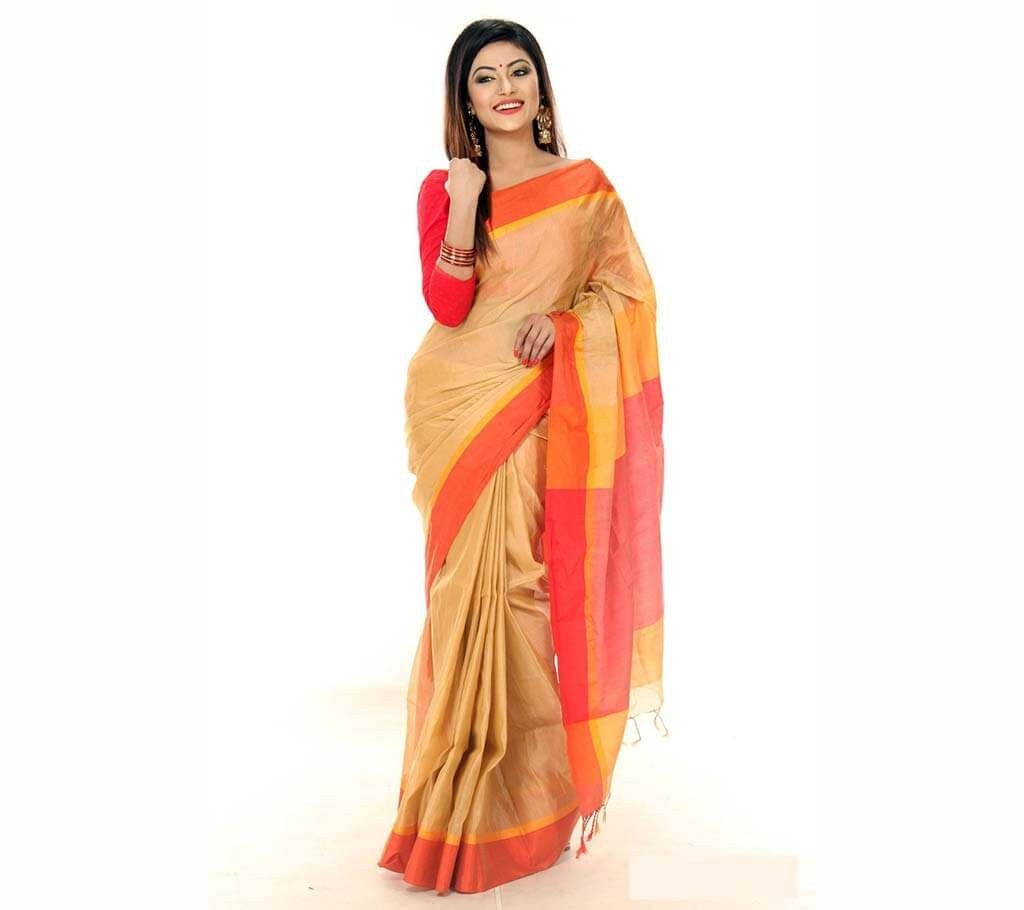 Multi color Hand loom cotton sharee
