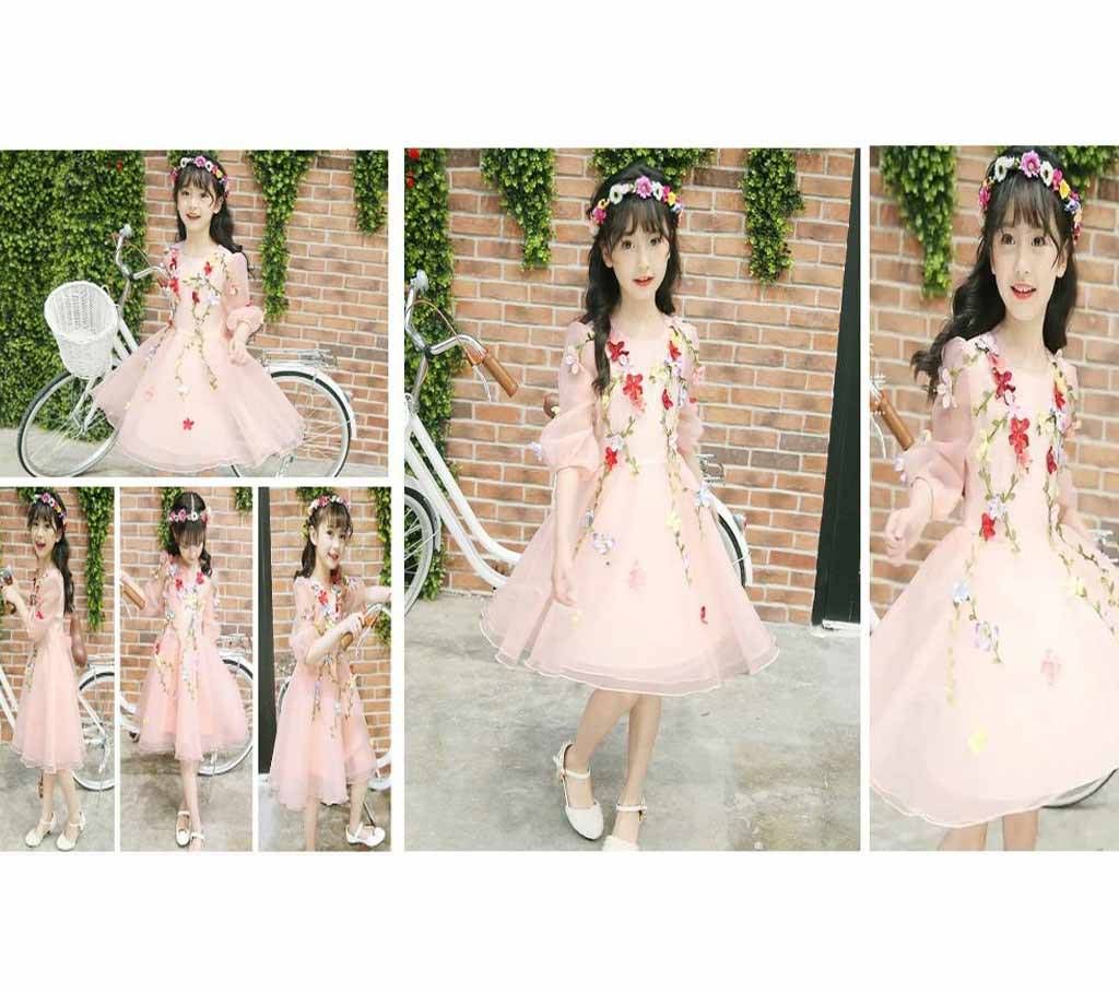 Little Koma Summer flower fairy dress for kids - Pink