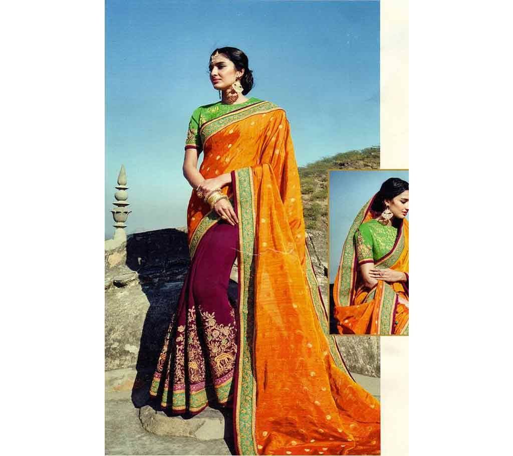 Kimora Sunehri Taffy silk sharee 