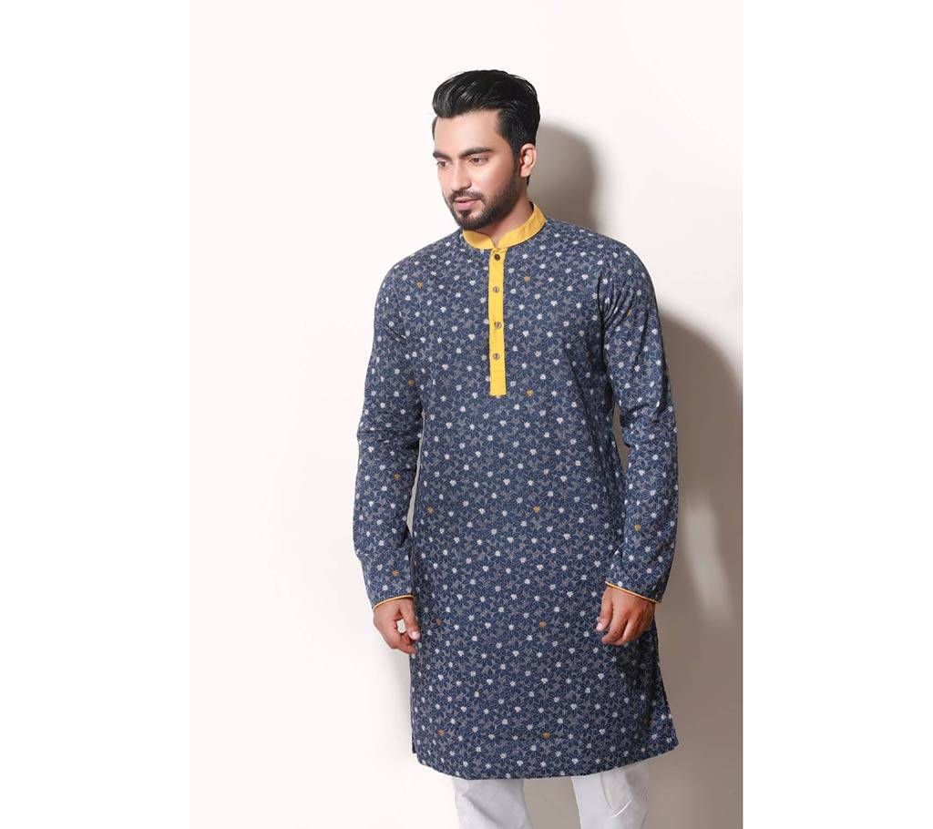 Semi-long Gents Cotton Panjabi 878
