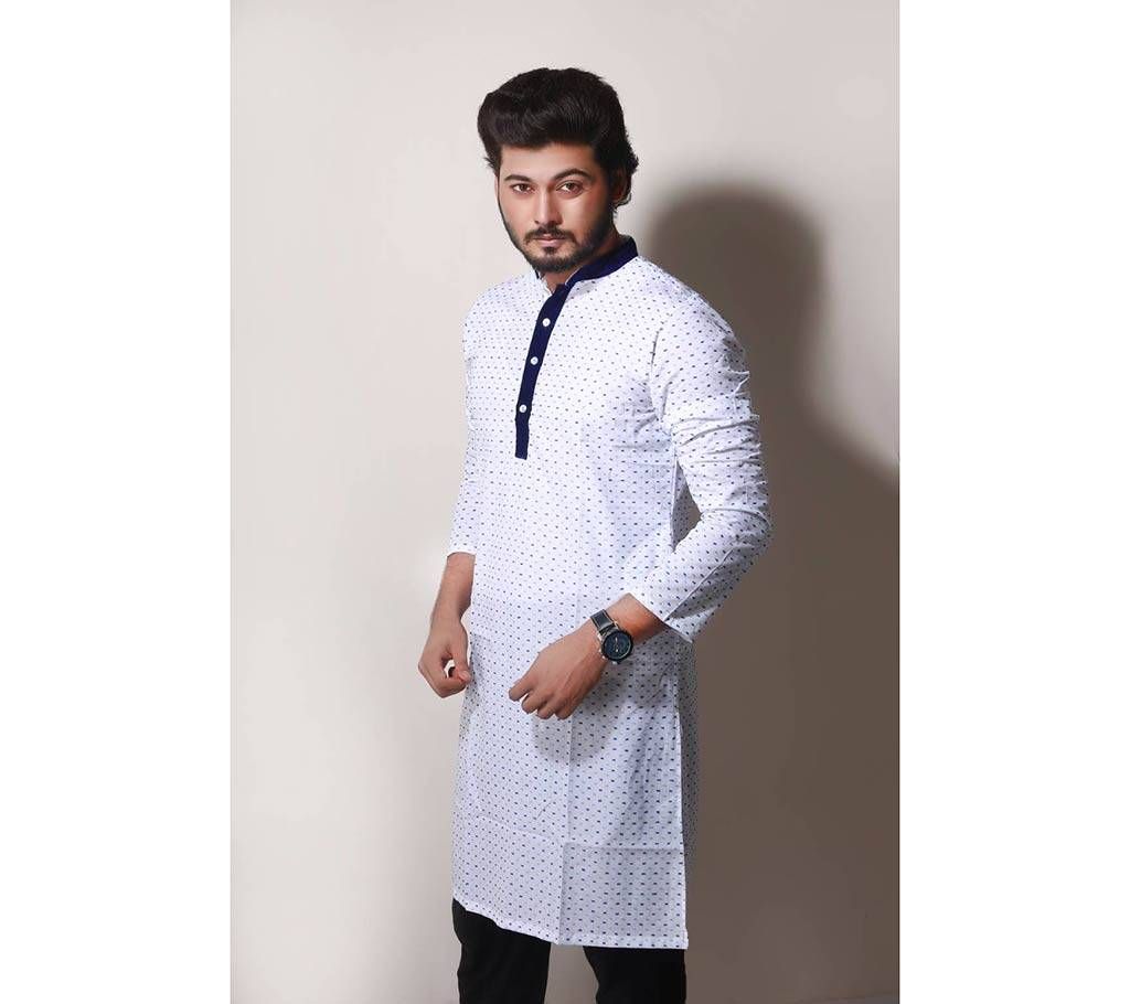 Semi-long Gents Cotton Panjabi 891