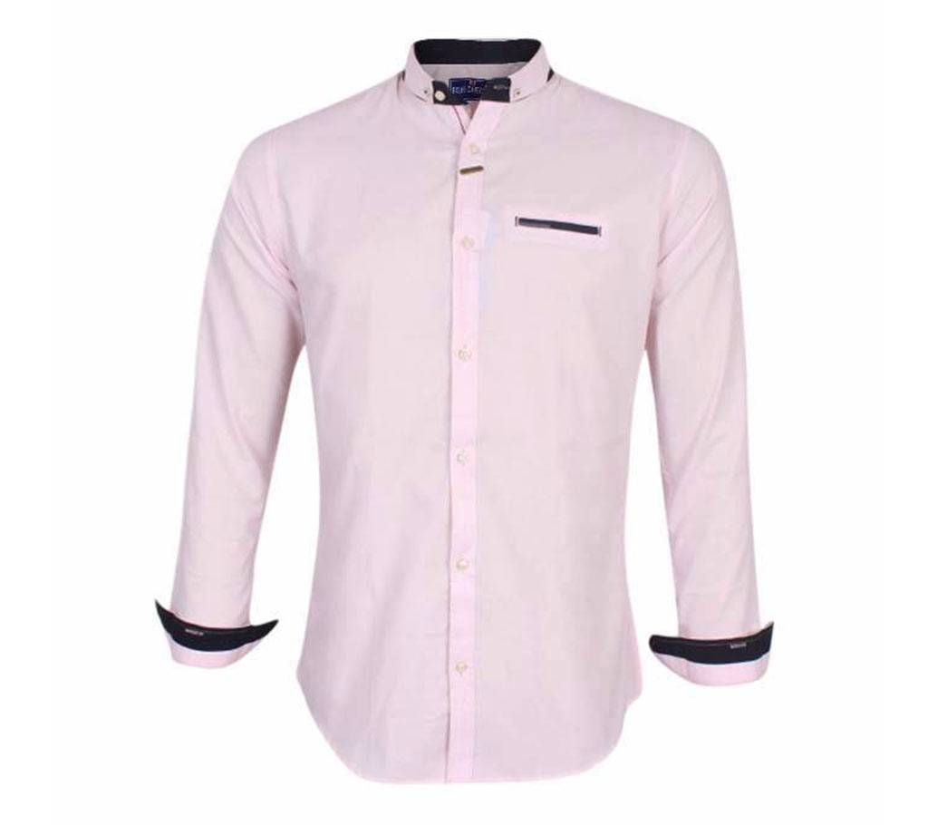 PINK FANCY CASUAL MIXED COTTON FULL-Sleeve SHIRT for Men