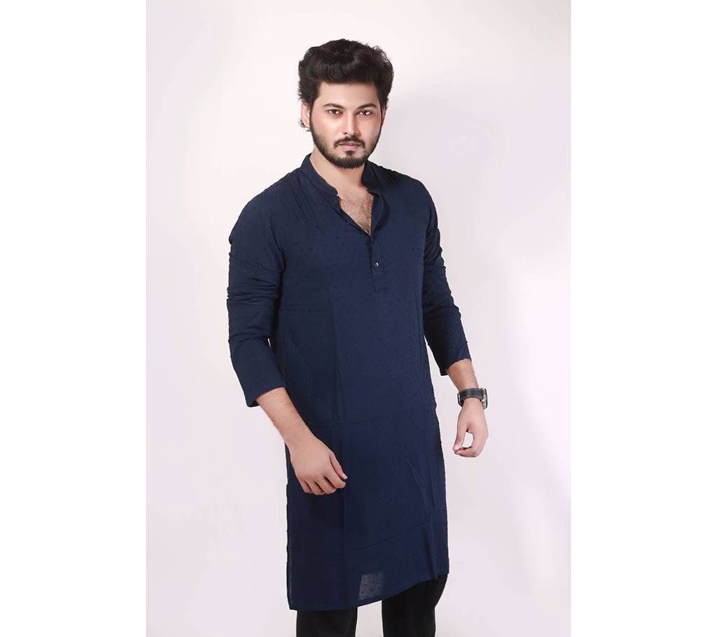 Semi-long Gents Cotton Panjabi 890
