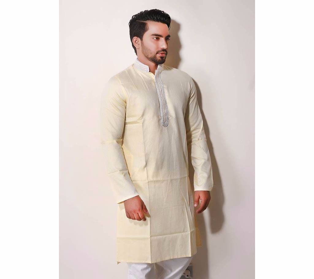 Semi-long Gents Cotton panjabi 881