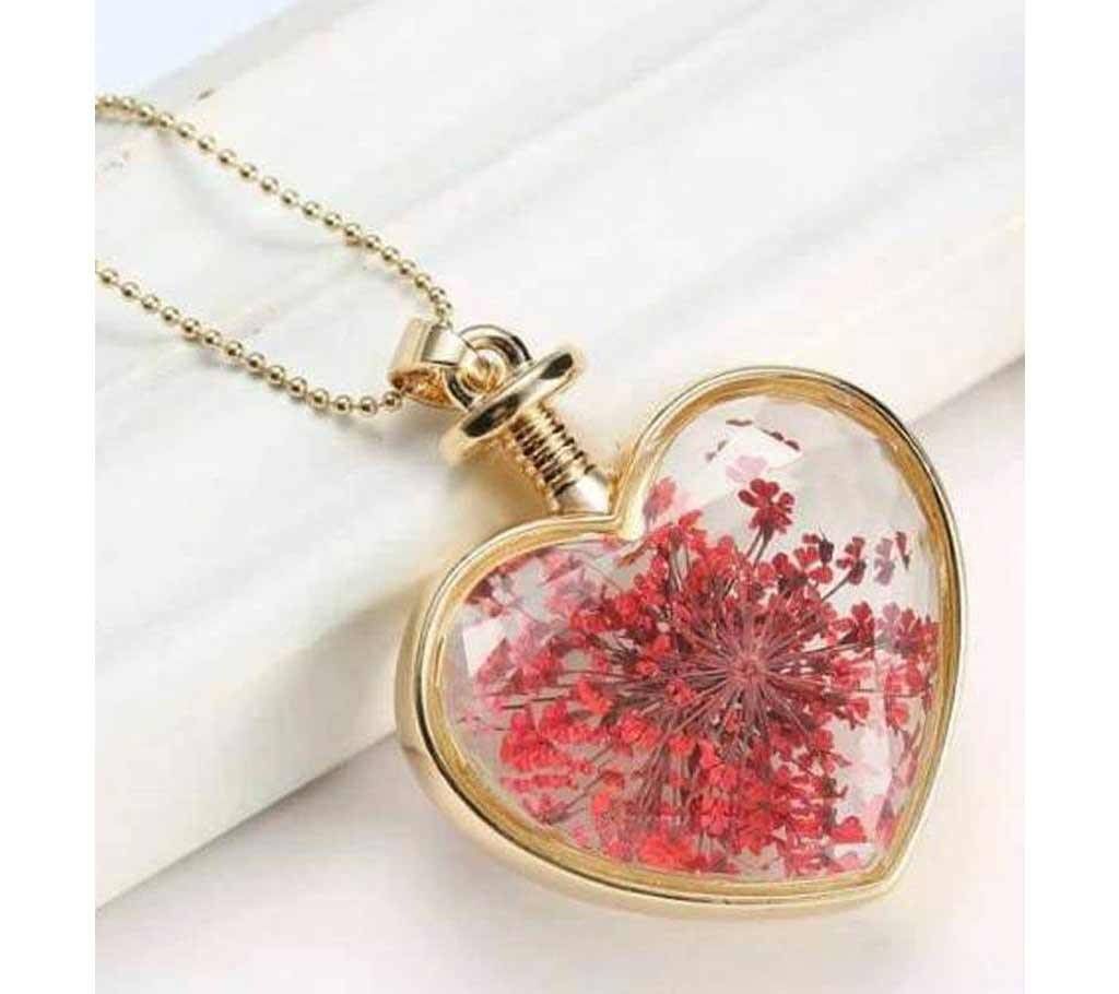 Heart Shape Real Flower Locket
