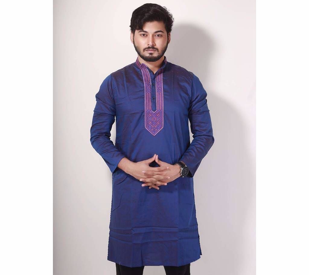 Semi-long Gents Cotton panjabi 888