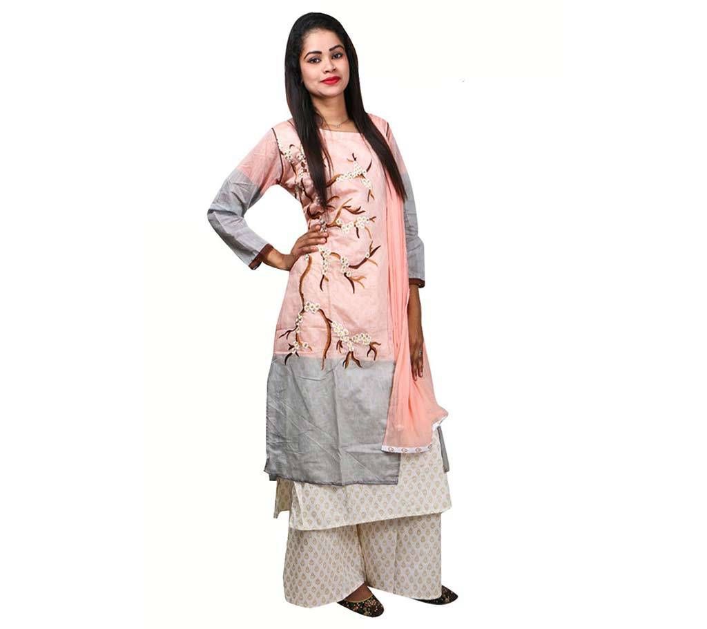 Readymade cotton chondri shade three piece 