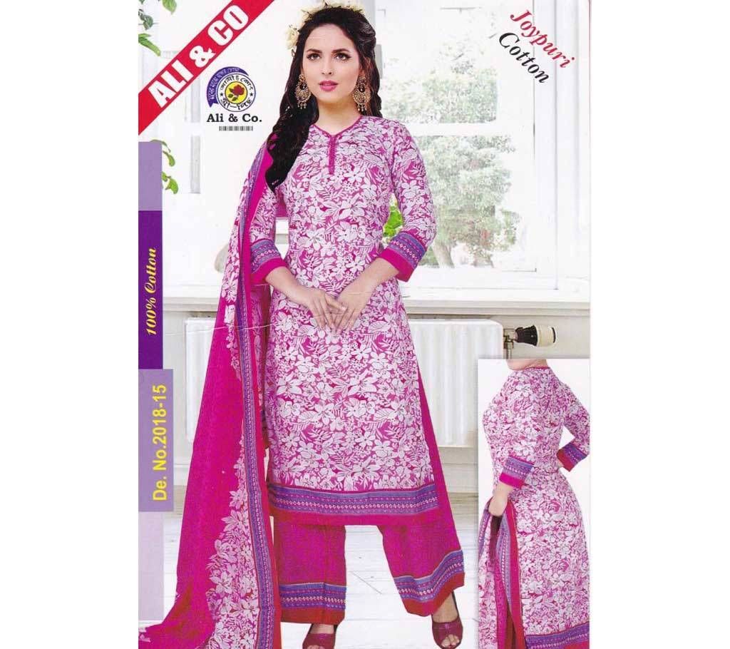 Unstitched Jayapuri Cotton Three-Piece - Copy