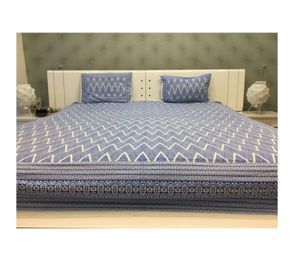 Handmade block print 100% Cotton Aztec Aspiration Double Bedsheet