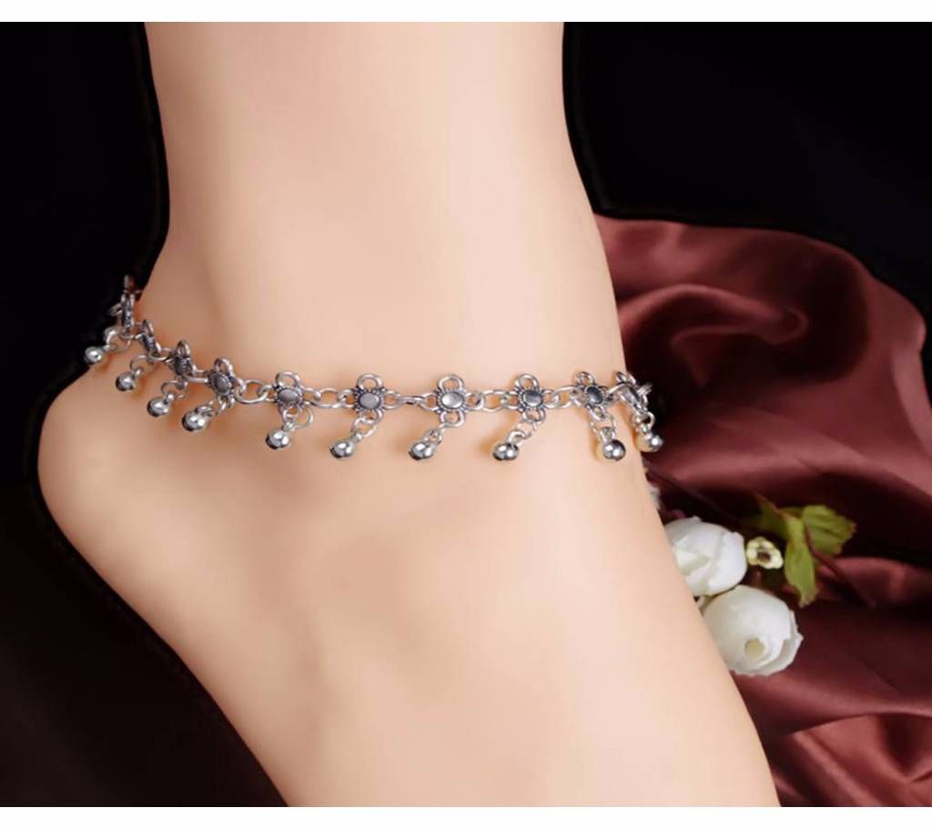 Flower Beads Tassel Anklet