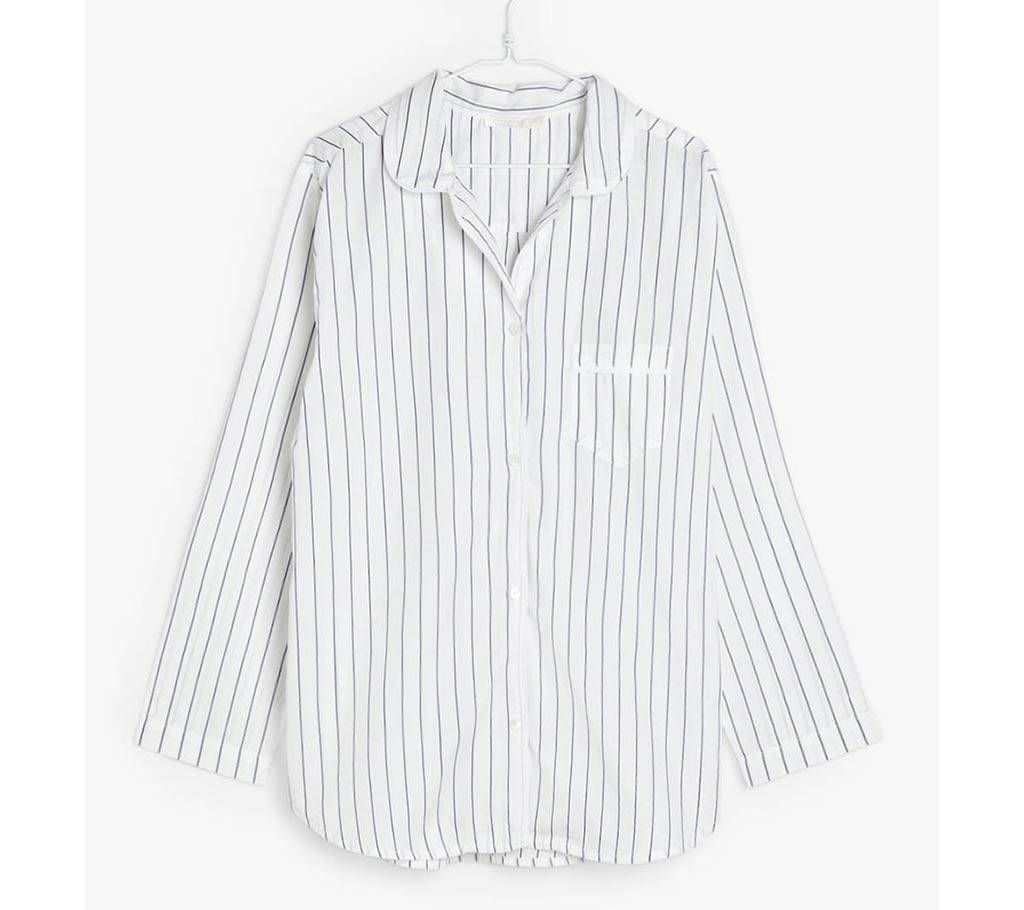 Zara Ladies Full Sleeve Stripe Cotton Shirt