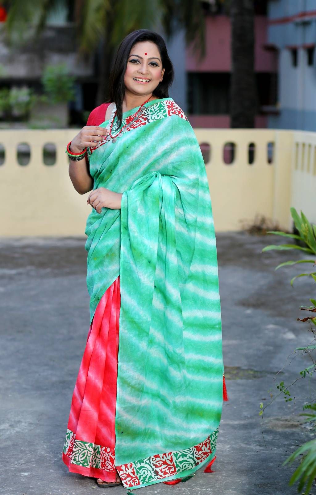 Victory Day Cotton Batik Sharee