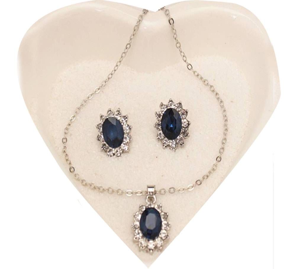 Blue Crystal Pendant sets