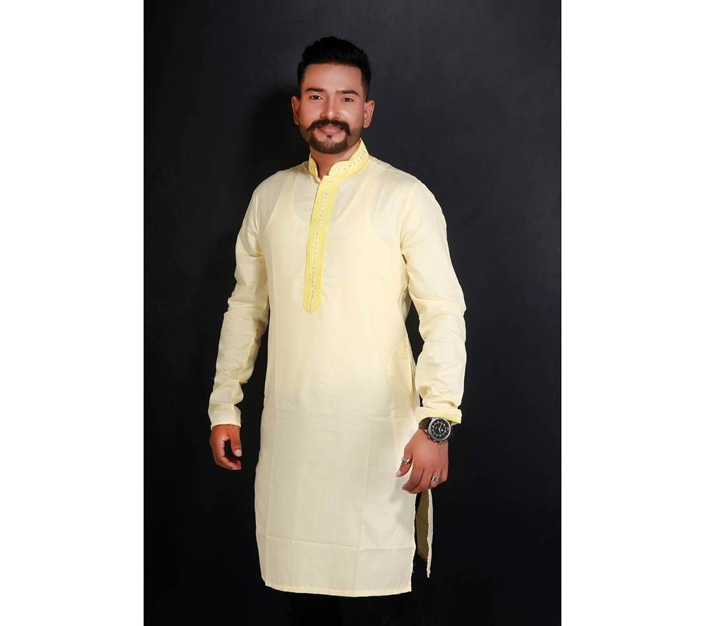 Semi-long Gents Cotton Panjabi 897