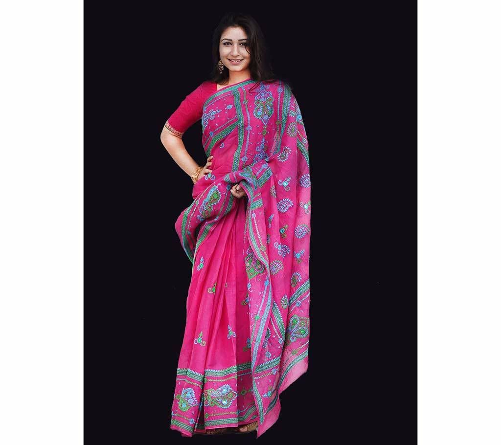 Hand Stitched Nakshi Cotton Saree