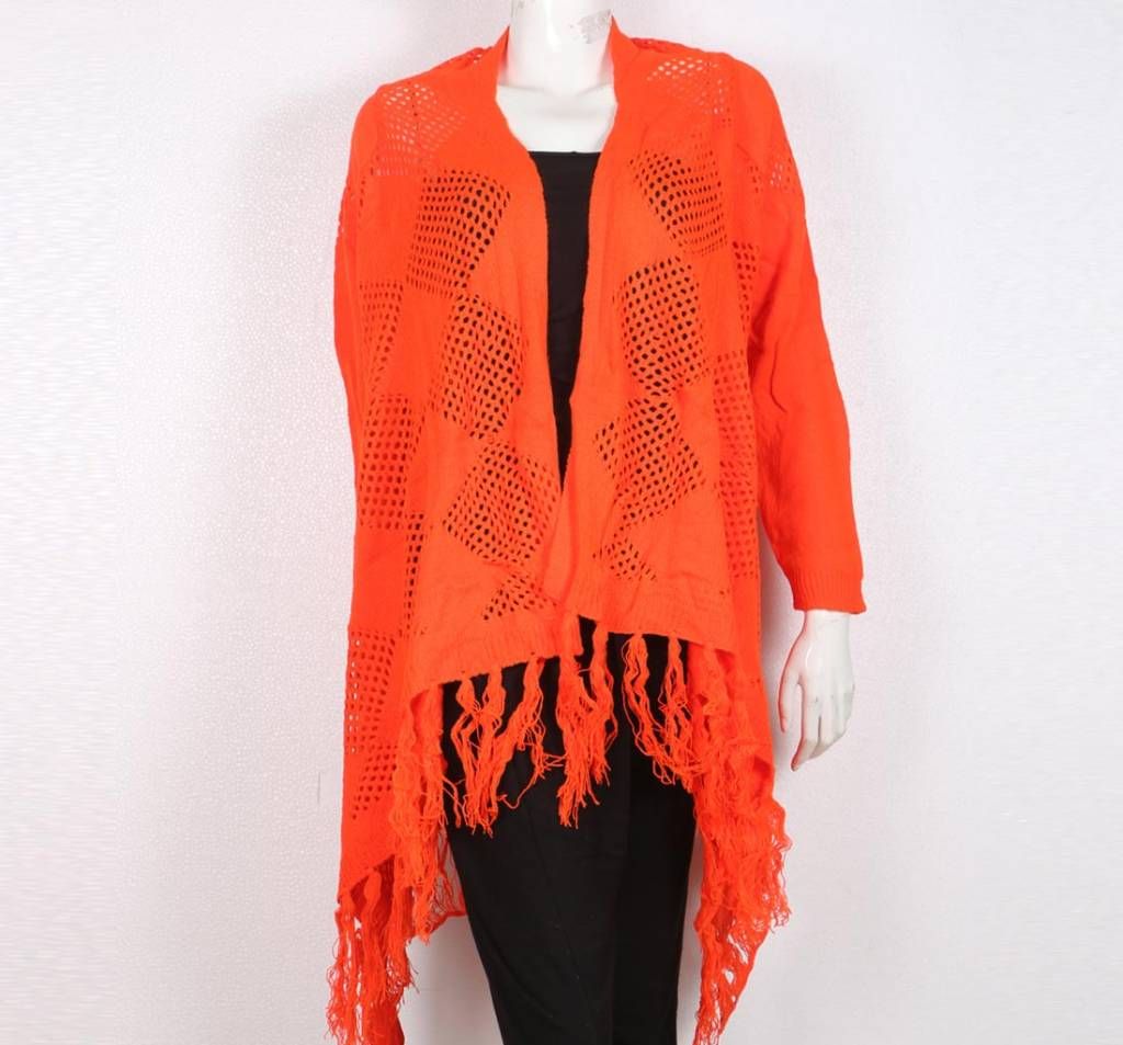 Woolly Long Sleeve Poncho Sweater