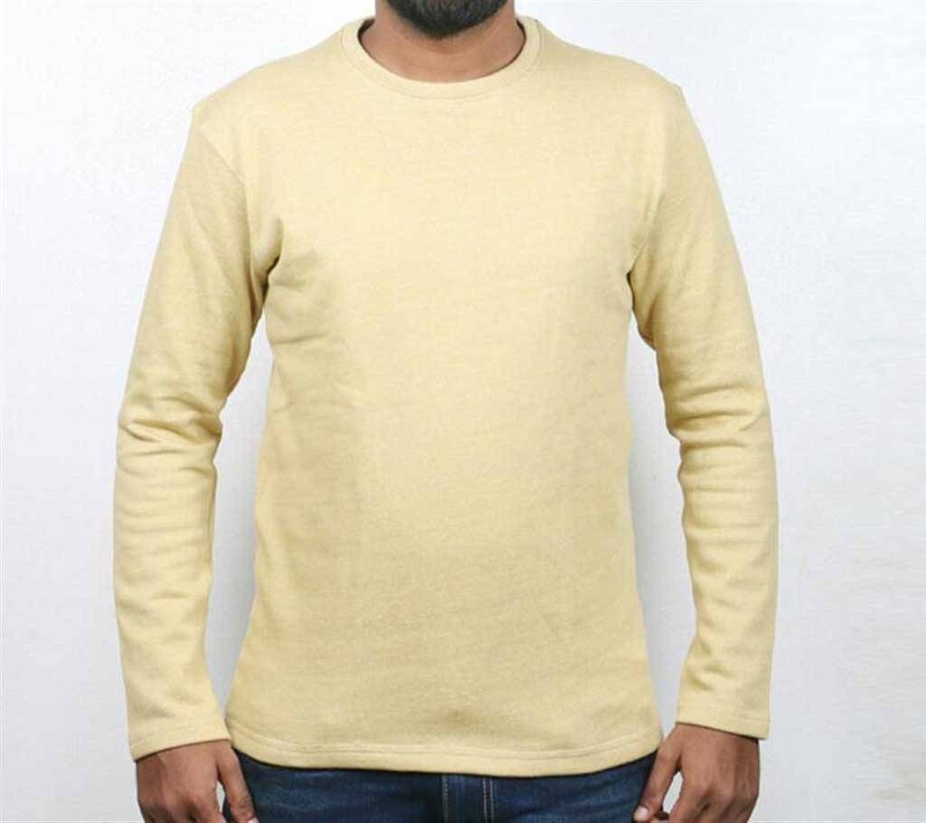 Light Yellow Full sleeve cotton T-Shirt
