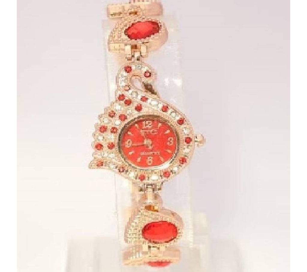 Valentain Peacock Watch For Women - Gold