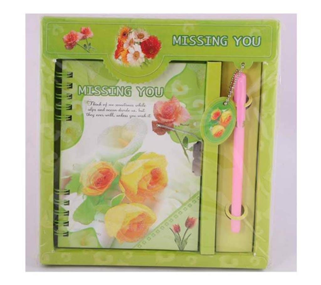 Lock Diary With Pen Gift Set -01