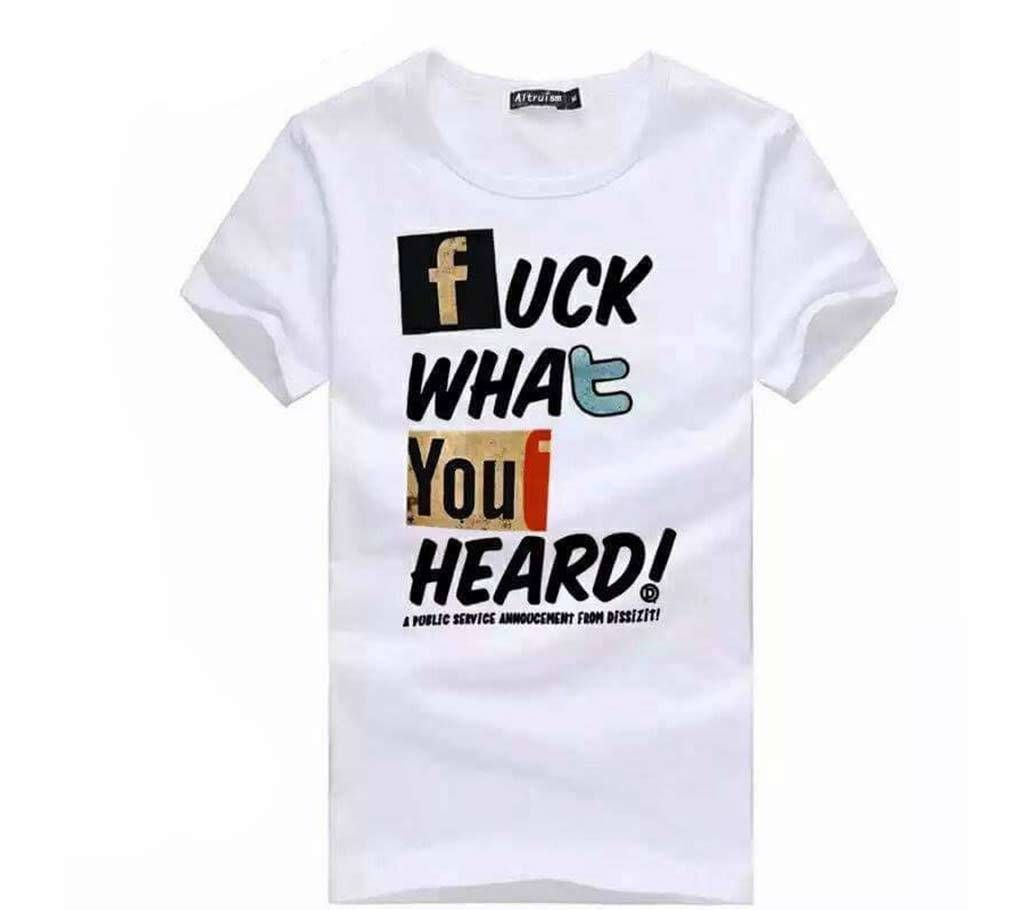 Fuck Menz Cotton Round Neck T-Shirts