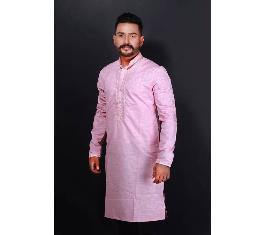 Semi-long Gents Cotton Panjabi 904