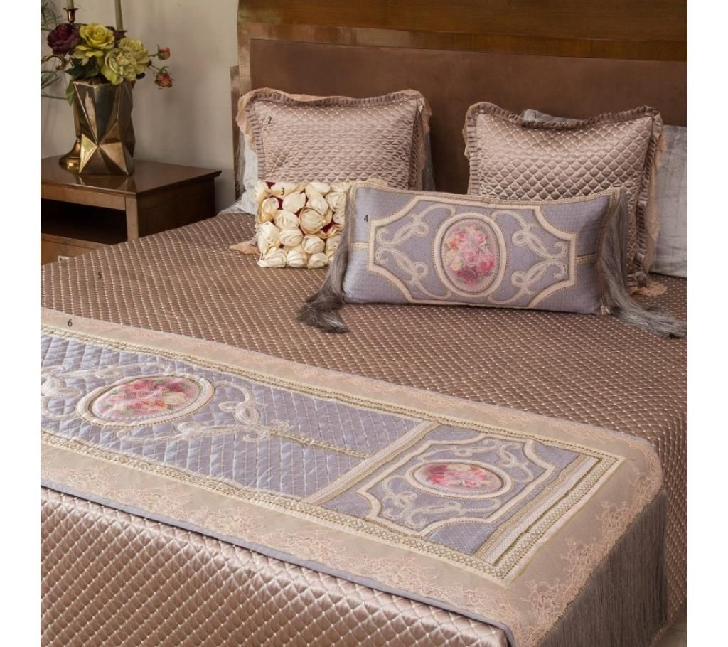 Quilted Sophistication With Contrast Runner And Cushion to Match