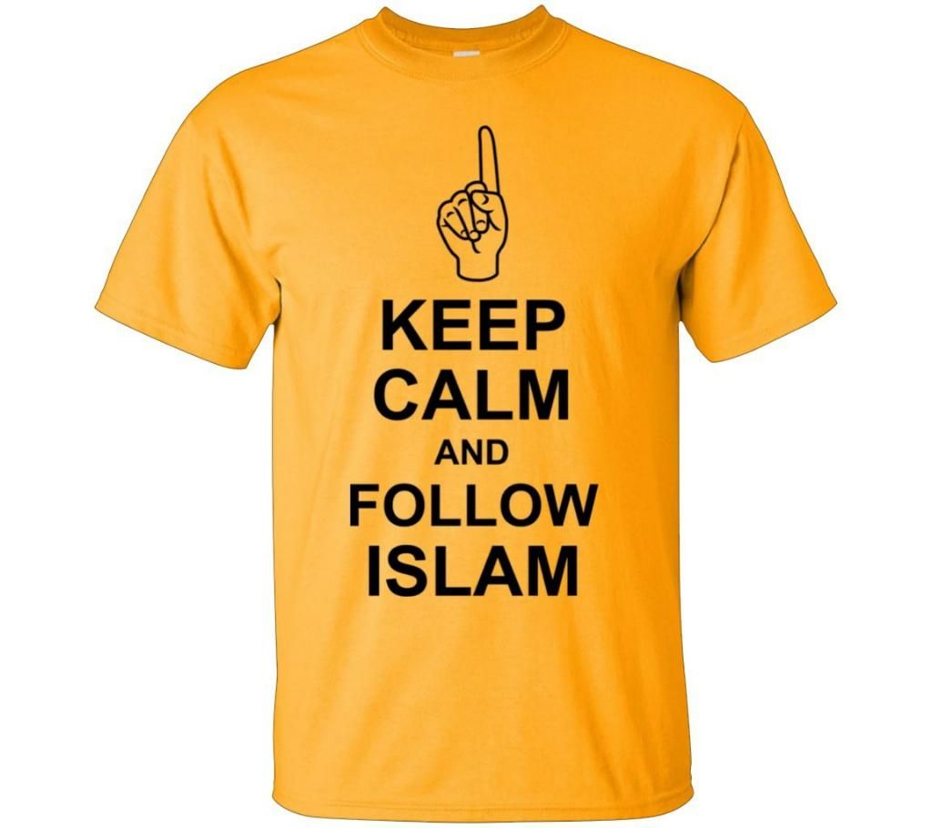 Text Mens T shirt Follow Islam