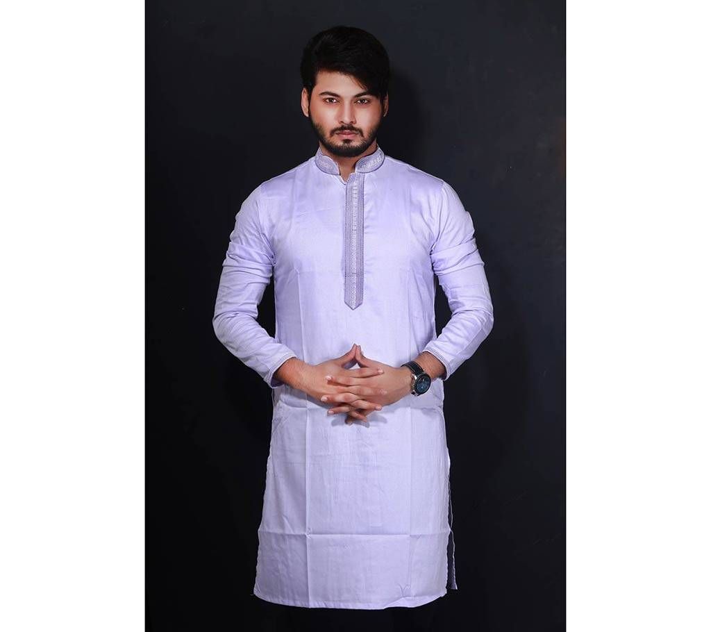Semi-long Gents Cotton Panjabi 903