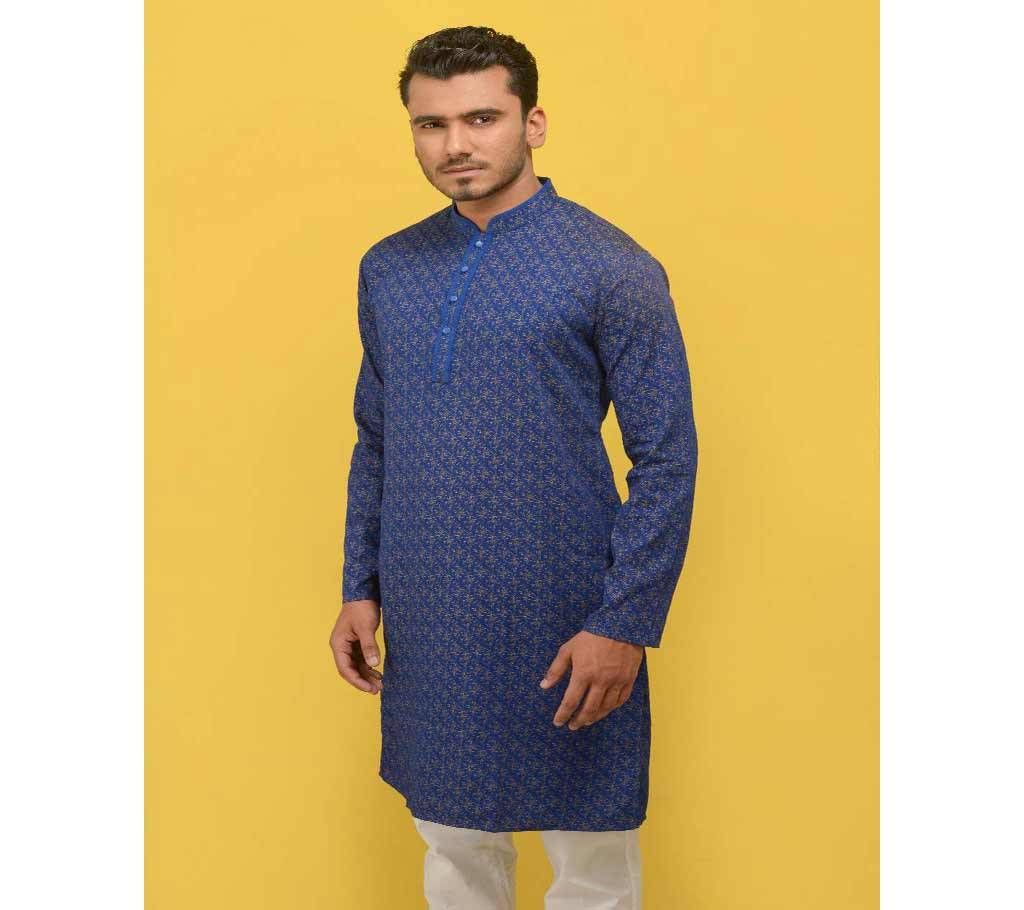 Blue Printed Boishakhi Panjabi