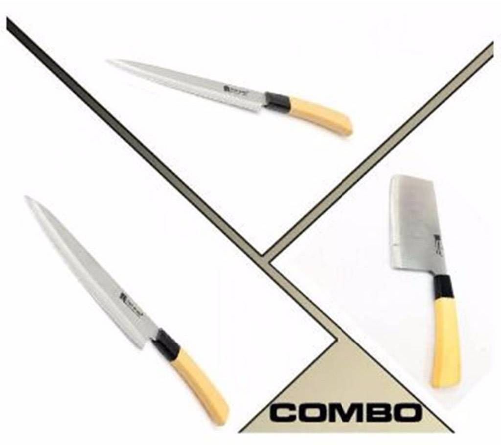 2 Piece Kitchen Knife & Meat Cutting Knife Combo