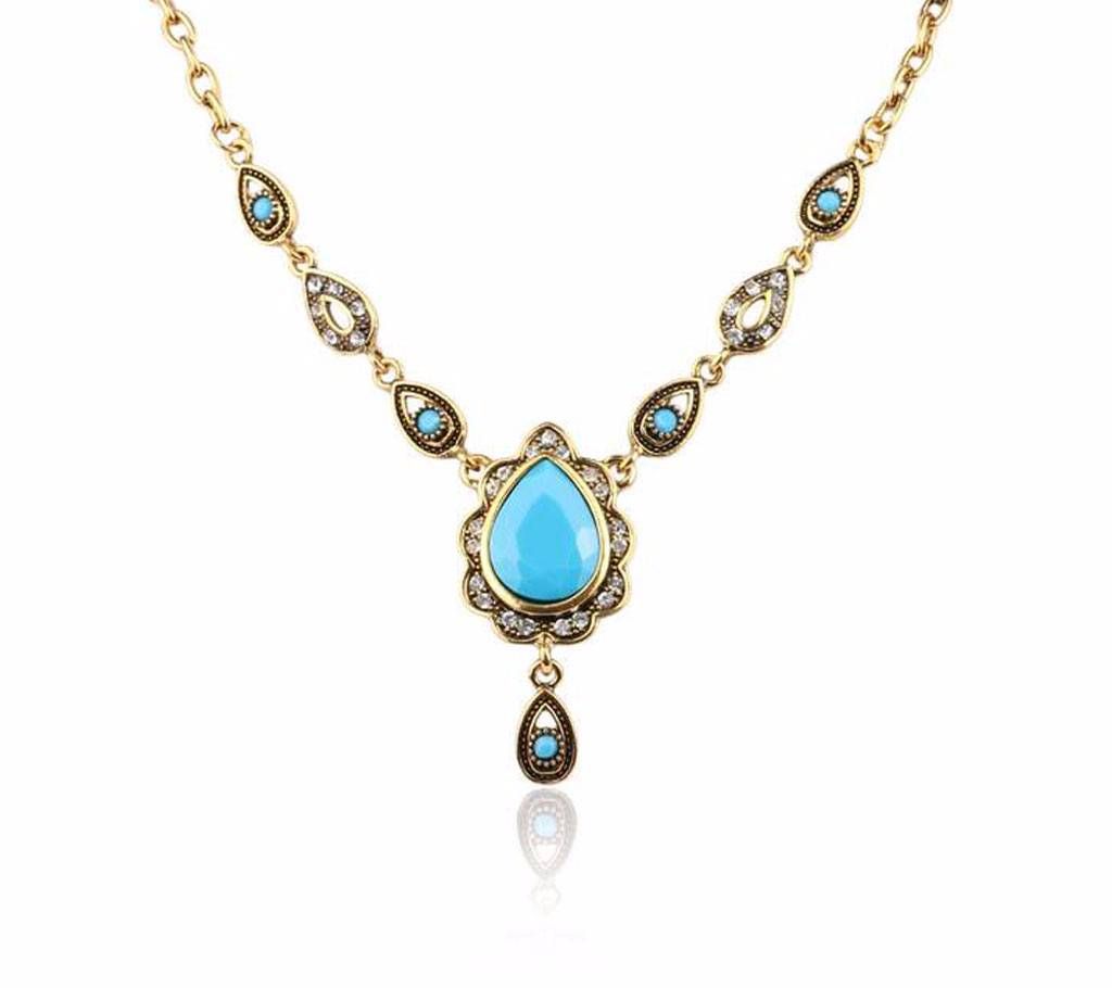 Golden Water Drop Resin Pendant