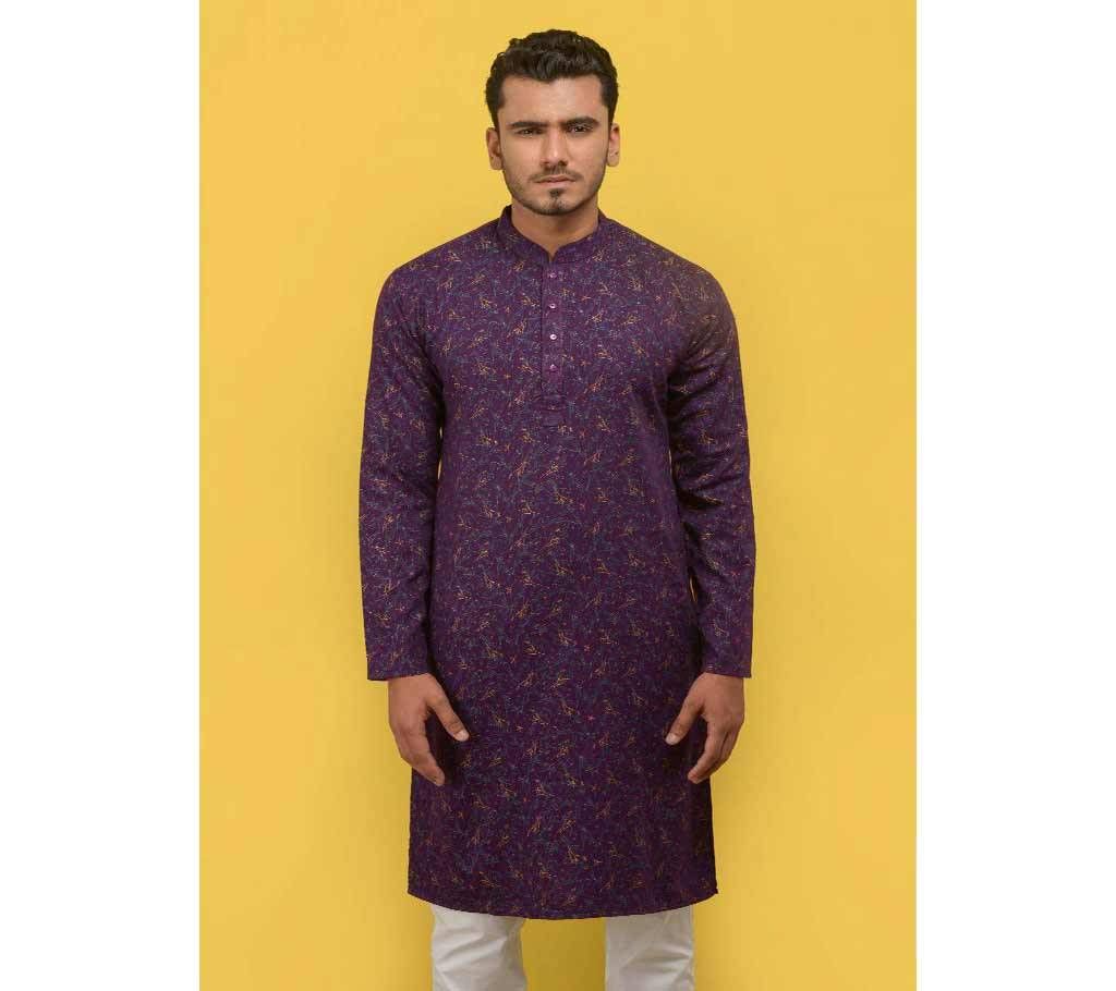Lavelux Purple Printed Boishakhi Panjabi