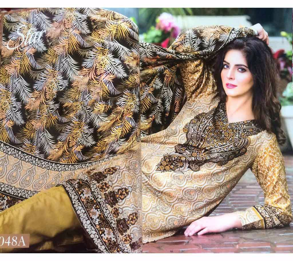 Unstitched Pakistani Printed Lawn Cotton 2017 Three Pcs