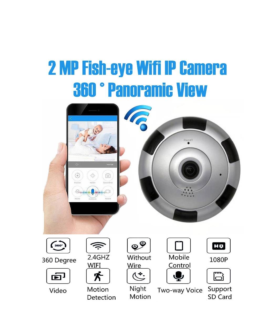 Wifi IP Fish-eye Camera