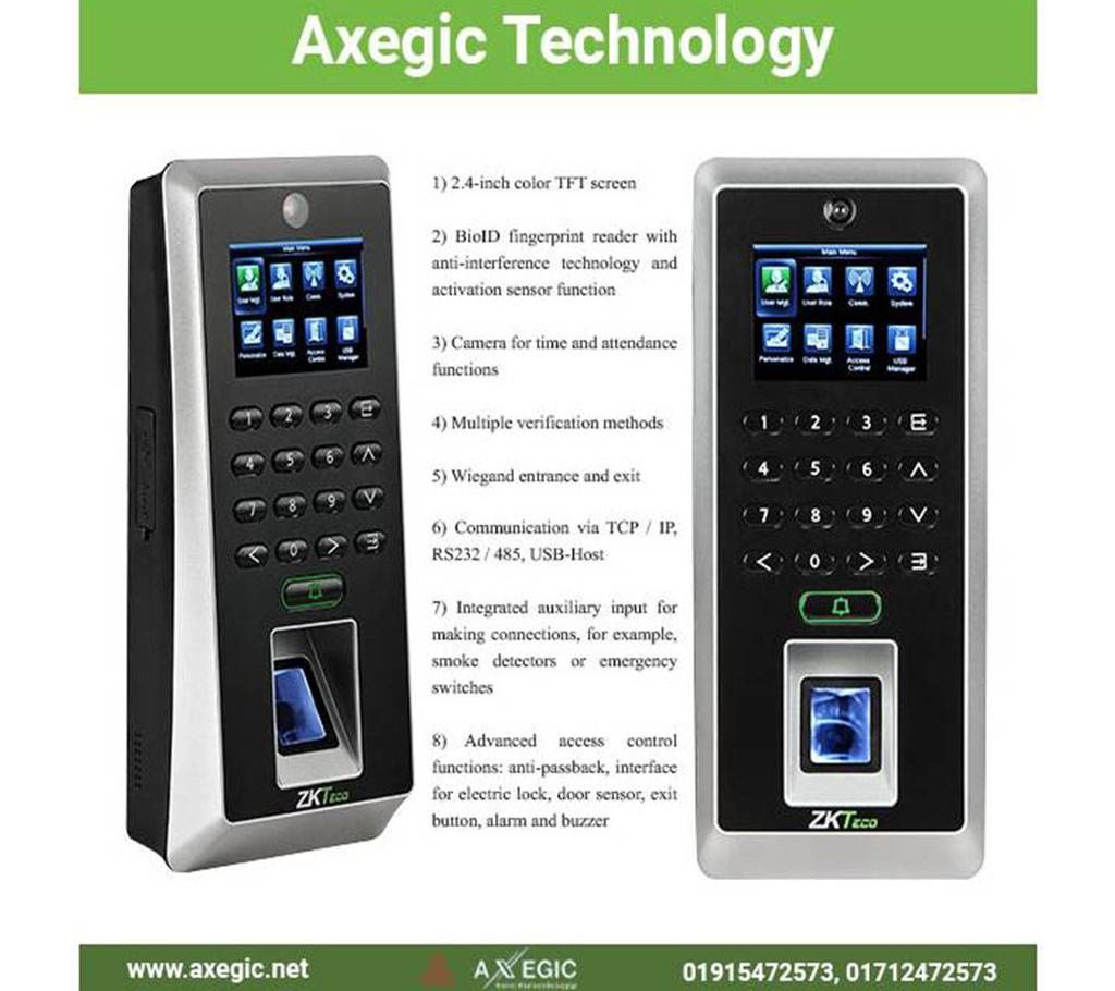 ZKTeco F21 Lite Time Attendance Access Control System