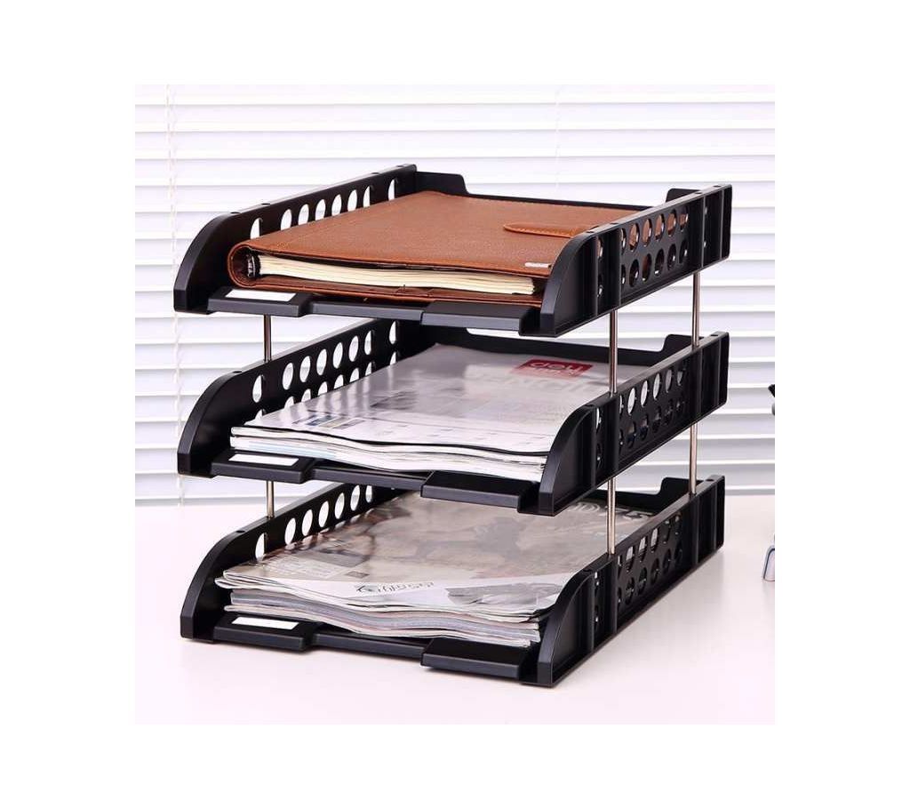 Deli three layers of plastic file disk file column three three file disk file holder document holder specials