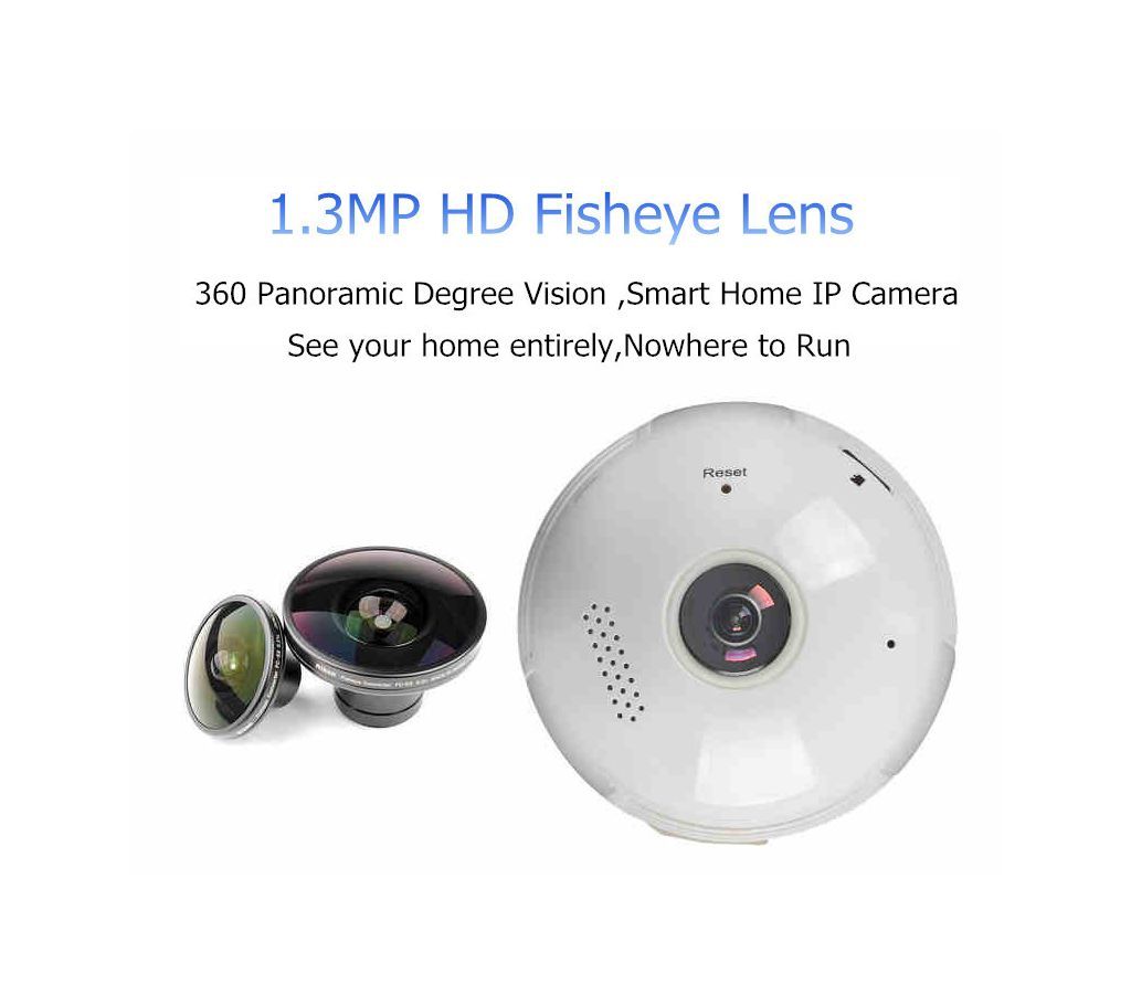 360 DEGREE FISHEAY LENS 3D PANORAMIC VR BULB HD CAMERA
