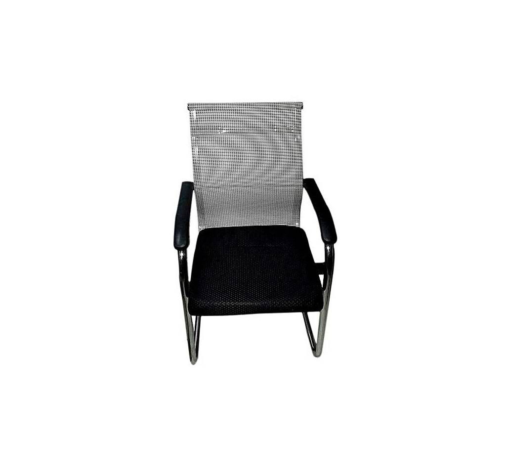 samiha Furniture SF-084 - Fixed Chair - Black and White