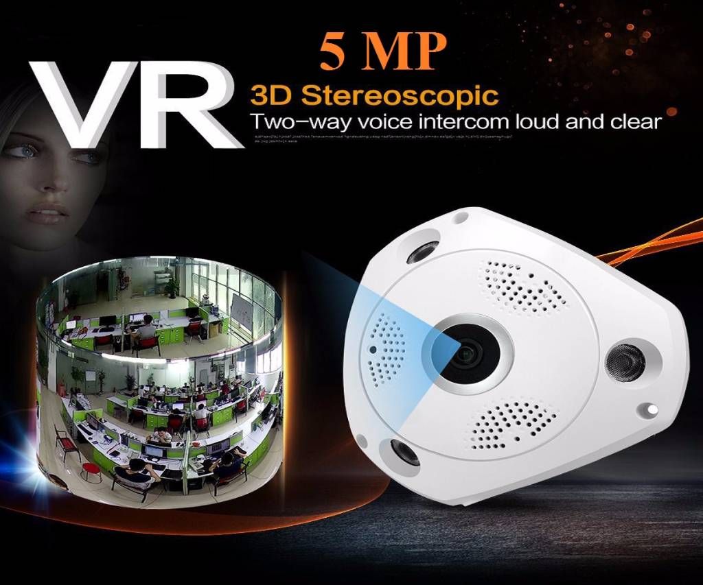 4K 5MP Fish Eye Panoramic IP Camera