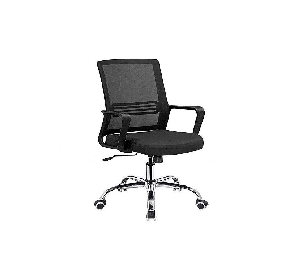 SF-1004 Mesh Black SS Swivel Chair