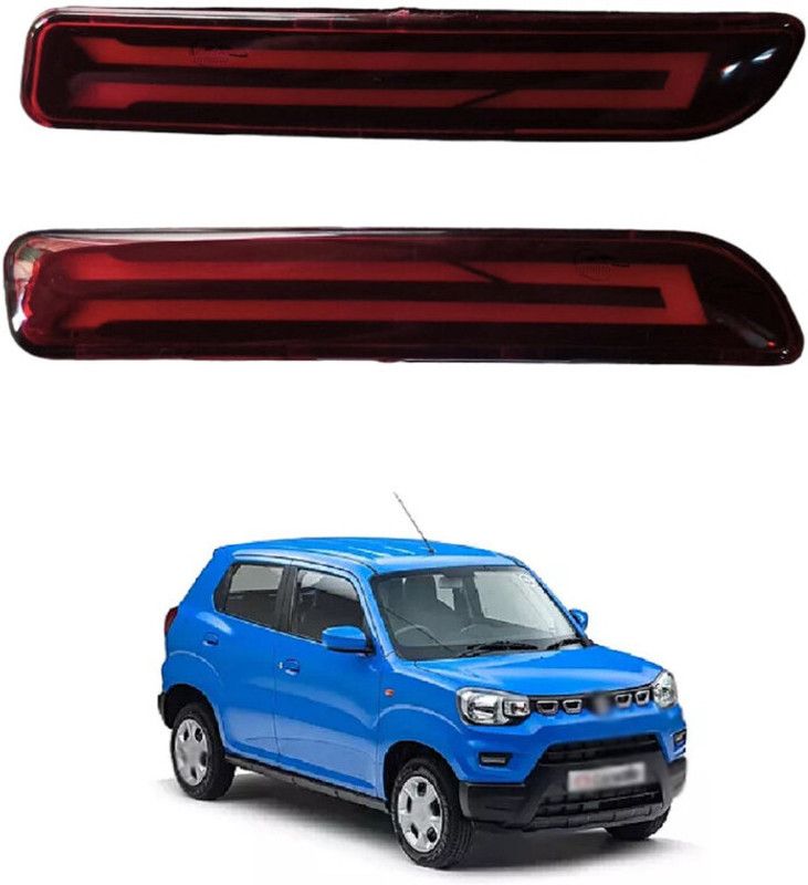 LOVMOTO Car Led Reflector Brake Light Rear/Back Drl 9 Car Reflector Light  (Red)