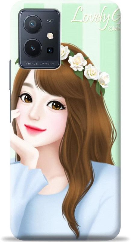 Crafter Back Cover for Vivo Y75 5G  (Blue, Shock Proof, Pack of: 1)